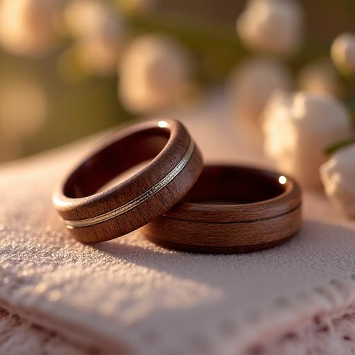 Alianzas de boda en madera